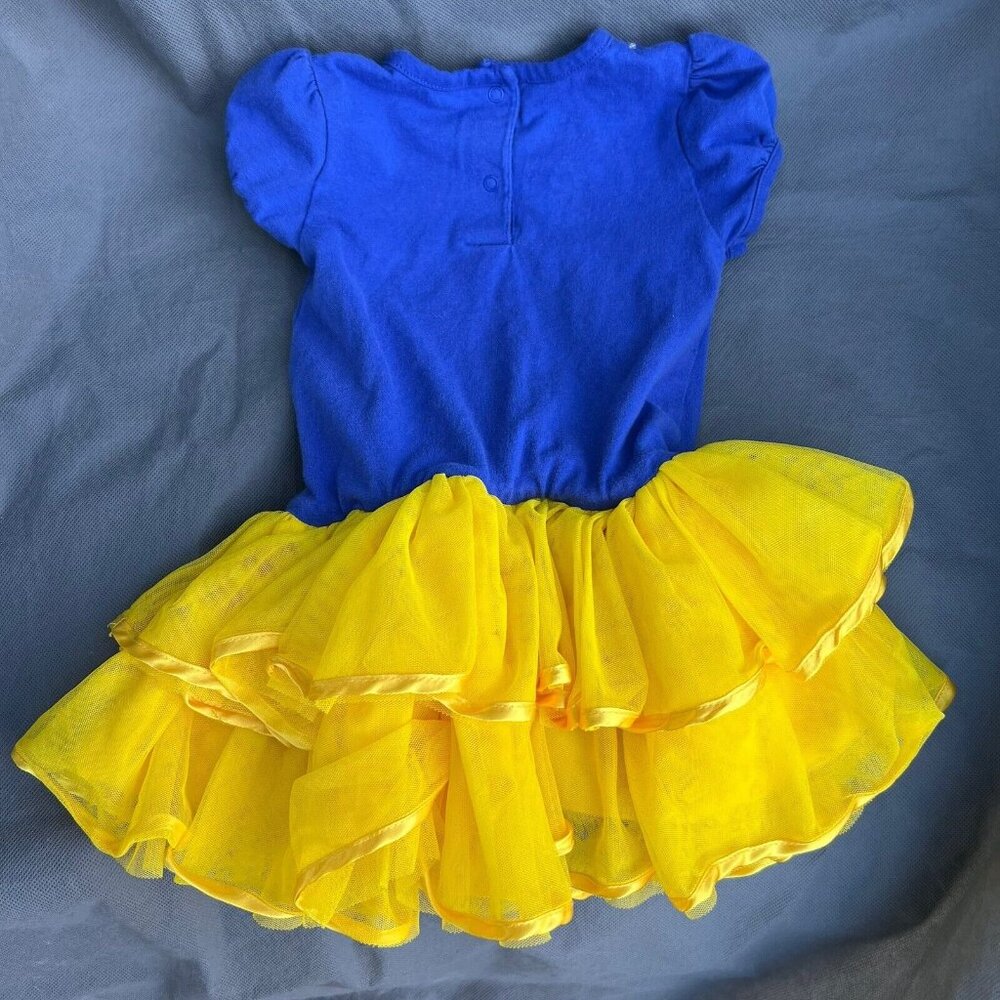 Disney Baby Size 24 Months Yellow Blue Body Suit Tutu Snow White Dress Costume - Picture 2 of 4
